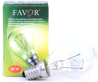 Лампа Favor ДШ 230-60Вт E14 (100) / 8109014