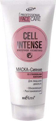 Маска для лица кремовая Belita Cell Intense Сияние со стволовыми клет. для лица, шеи, декольте (200мл) - 
