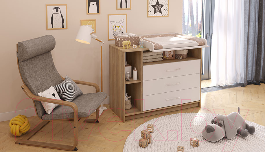 Комод пеленальный Polini Kids Simple 2110 / 0002322.41