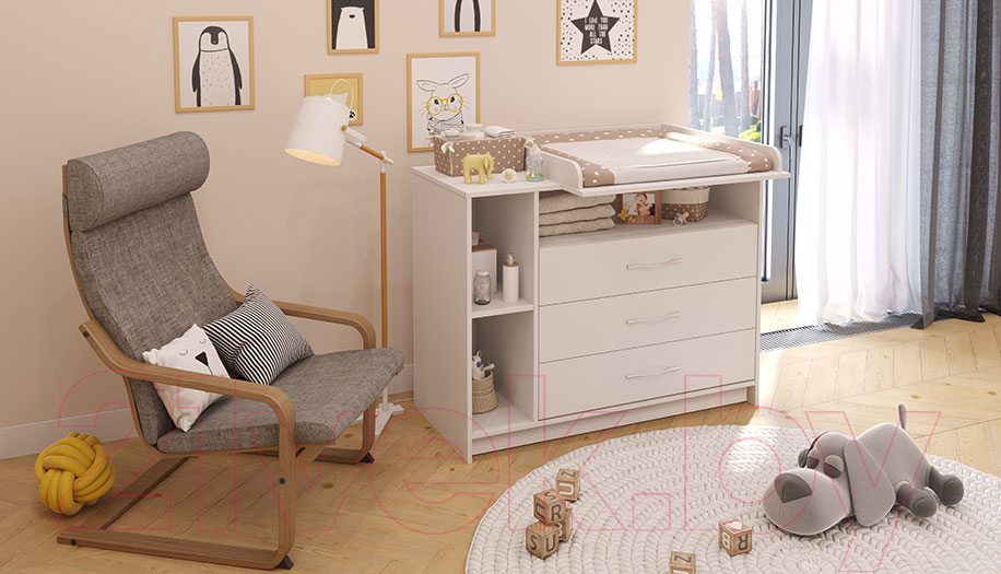 Комод пеленальный Polini Kids Simple 2110 / 0002322.9