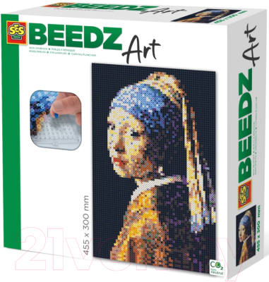 Развивающая игра SES Creative Beedz Art Девушка с жемчужной сережкой / 06004