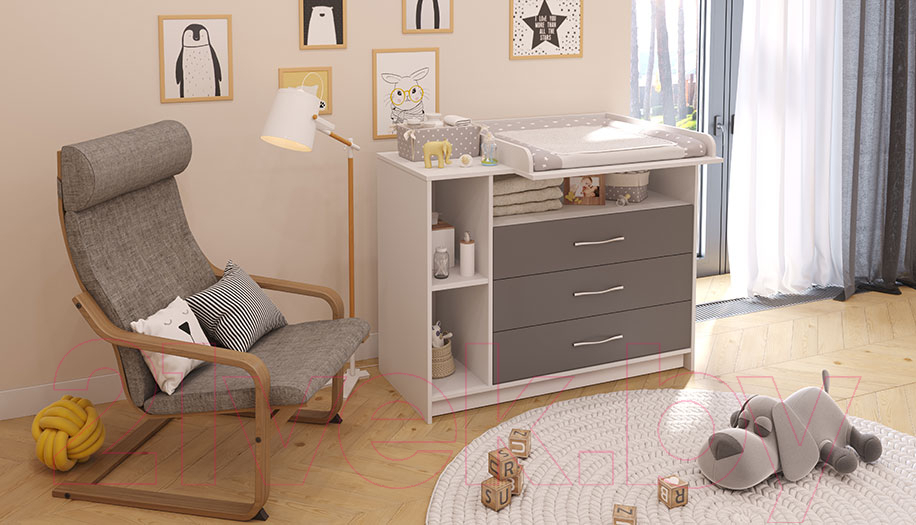 Комод пеленальный Polini Kids Simple 2110 / 0002322.55