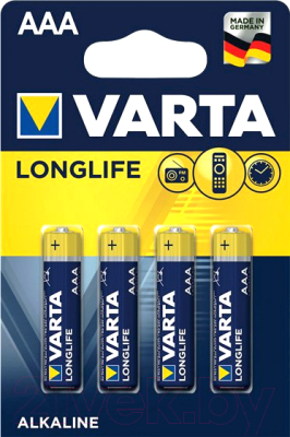 Комплект батареек Varta Longlife LR03 / 4103 101 414
