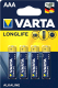 Комплект батареек Varta Longlife LR03 / 4103 101 414 - 