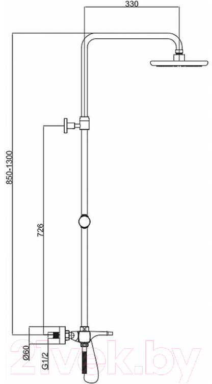 Душевая система Maxonor Pure Life MN2489