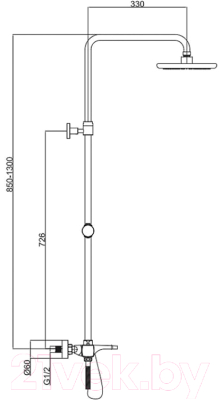 Душевая система со смесителем Maxonor Pure Life MN2489