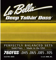 Струны для бас-гитары La Bella 760FGS Gold Flats - 