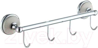 Крючок для ванной Ekko E3116-4 (хром/серый)