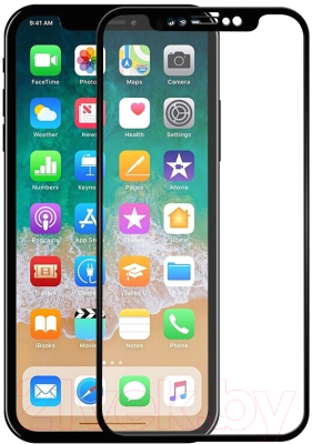 Защитное стекло для телефона Case 3D для iPhone XR (черный глянец)
