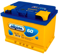 Автомобильный аккумулятор AKOM 6CT-60 Рус (60 А/ч) - 