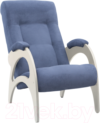 Кресло мягкое Импэкс 41 (без лозы, дуб шампань/Verona Denim Blue)