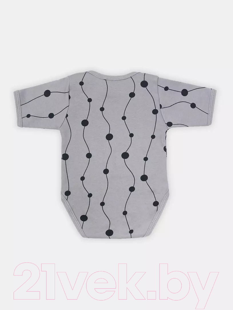 Боди для малышей Rant Hugs And Kisses / 6273-74 (Pattern Grey, р.74) — фото 5