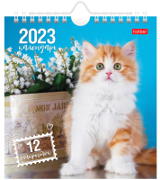 

Календарь настольный Hatber, Post. Все любят котиков 2023г / 12КД5гр_18008