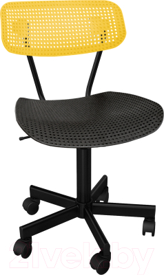 Кресло офисное Sheffilton SHT-ST85/S121М (желтый/черный/черный муар)