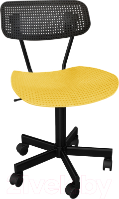 Кресло офисное Sheffilton SHT-ST85/S121М (черный/желтый/черный муар)
