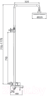 Душевая система Ekko E2402-22 (серый)