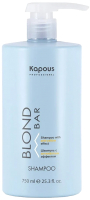 Оттеночный шампунь для волос Kapous Blond Bar С антижелтым эффектом (750мл) - 