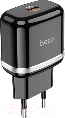 Адаптер питания сетевой Hoco N24 (черный)