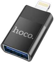 Адаптер Hoco UA17 Lightning - USB (черный) - 