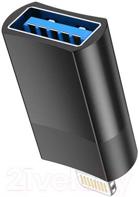 Адаптер Hoco UA17 Lightning - USB (черный)