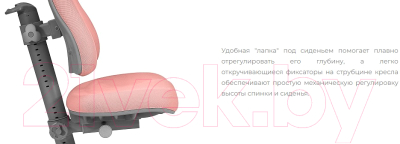 Парта+стул Kinderzen Dali Plus Armata надстройка, ящик, органайзер и подставка (белый/розовый/розовый)