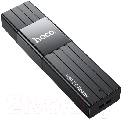 Картридер Hoco HB20 USB2.0 (черный)