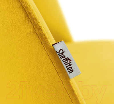Стул барный Sheffilton SHT-ST35-1/S93 (имперский желтый/брашированный коричневый/черный муар)