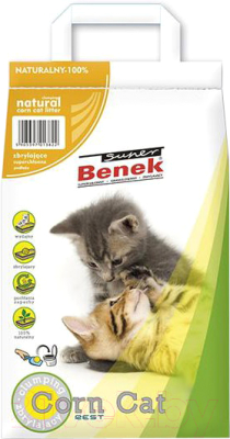 Наполнитель для туалета Super Benek Corn Cat (35л/22кг)