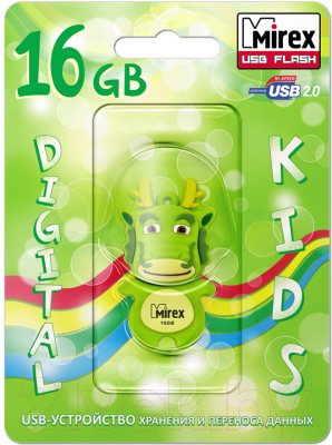 Usb flash накопитель Mirex Dragon Green 16GB (13600-KIDGDR16)