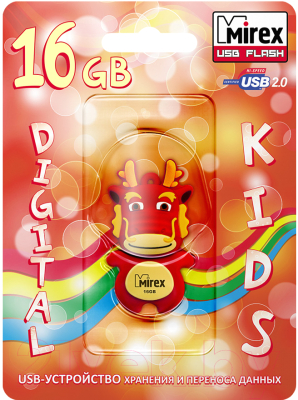 Usb flash накопитель Mirex Dragon Red 16GB (13600-KIDDAR16)