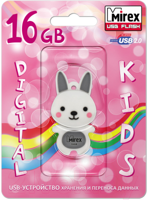 Usb flash накопитель Mirex Rabbit Grey 16GB (13600-KIDRBG16)