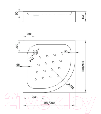 Душевой уголок Deante Funkia KYP 052K-80-16