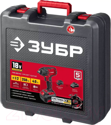 Изображение товара Аккумуляторный гайковерт Зубр ГУЛ-255-41
