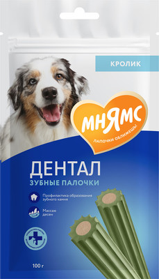 Лакомство для собак Мнямс Зубные палочки с хлорофиллом / 170456 (100г) - 
