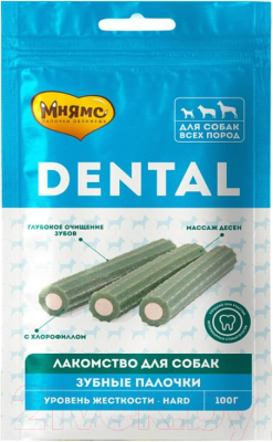 Лакомство для собак Мнямс Зубные палочки с хлорофиллом / 170456 (100г)