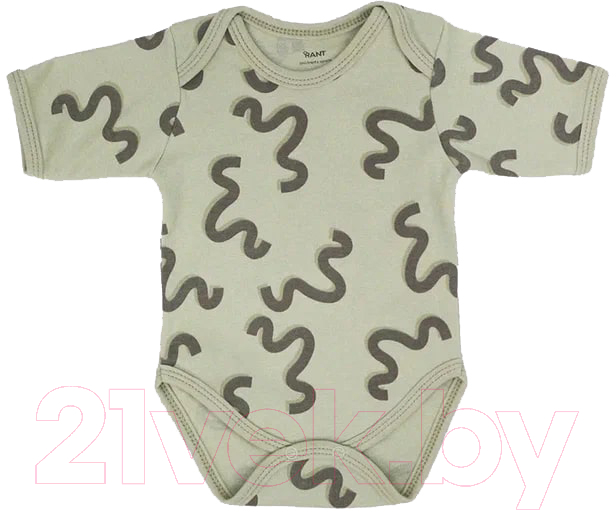 Боди для малышей Rant Hugs And Kisses / HK_PG62-62 (Pattern Green, р.62)