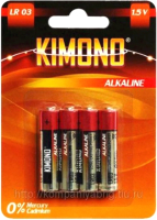Комплект батареек Kimono Alkaline LR03/BL4 AAA 1.5B - 