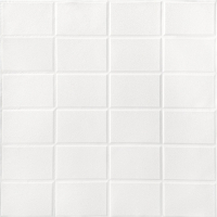 Панель ПВХ Grace Самоклеящаяся Белая плитка (700x700x4мм) - 