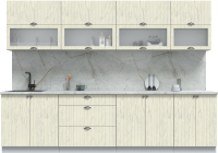 Кухонный гарнитур Интерлиния Берес 3.0Б (дуб снежный/серый каспий) - 