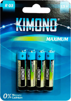Комплект батареек Kimono R03/BL4 AAA 1.5B - 