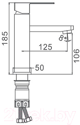 Смеситель Ekko E1082-21 (темно-серый)