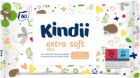 Влажные салфетки детские Kindii Extra Soft для чувствительной кожи с экстр алоэ и аллантоином (60шт) - 