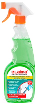 Изображение товара Средство для мытья стекол Laima Professional с нашатырным спиртом. Распылитель (750мл)