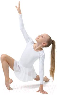 Купальник для художественной гимнастики Grace Dance 2620698 (р-р 30, белый)