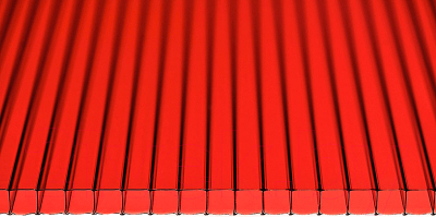 Сотовый поликарбонат Сибирские теплицы 6000x2100x4мм (красный)