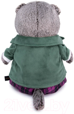 Мягкая игрушка Budi Basa Басик в зеленом бархатном пиджаке / Ks19-205