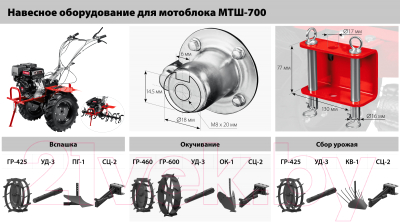 Мотоблок Зубр МТШ-700