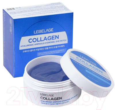 Патчи под глаза Lebelage Collagen Hyaluronic Ampoule Hydrogel Eye Patch (60шт)