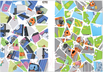 Развивающая книга Мозаика-Синтез Три кота. Рисуем наклейками по номерам. Транспорт / МС12679