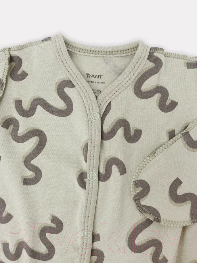 Комбинезон для малышей Rant Hugs And Kisses / HK_PG16-62 (Pattern Green, р.62) — фото 2